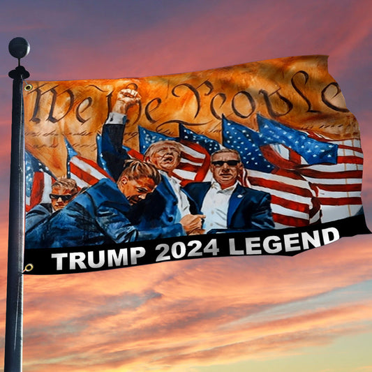 Vote Trump Flag Trump 2024 Legend Rally Shooting Flag Donald Trump Shooter Assassination Rally Banner