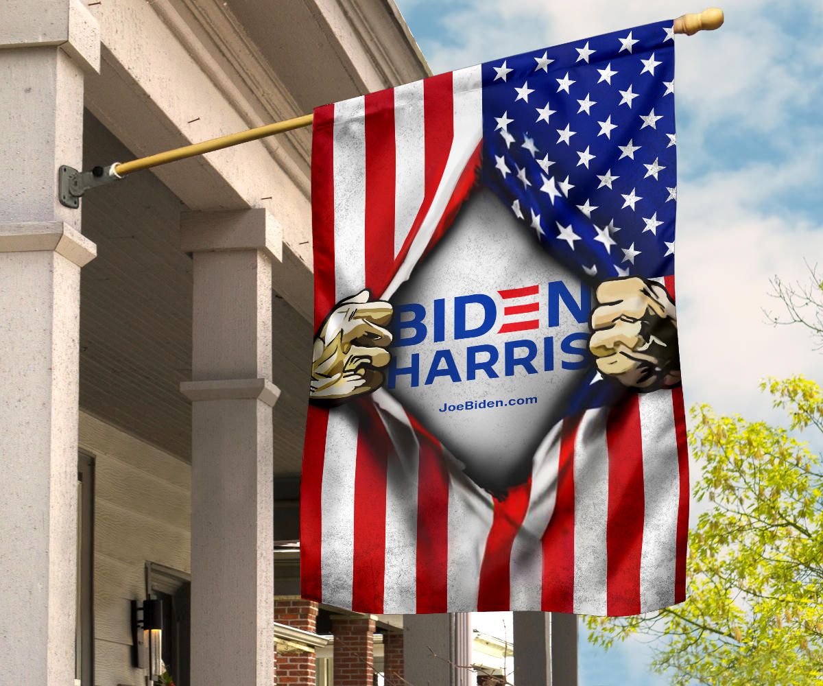 Biden Harris 2024 Flags Inside American Flag For 2024 Presidential Election