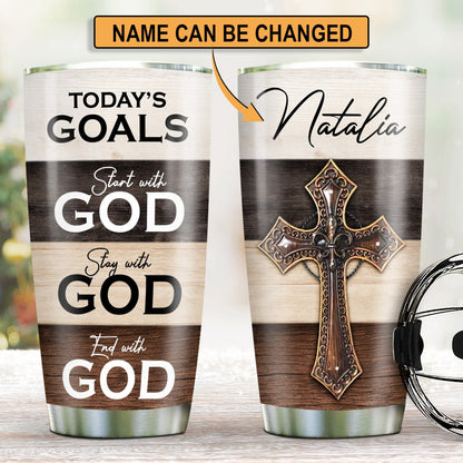 Personalized Christian Tumbler Start The Day With God