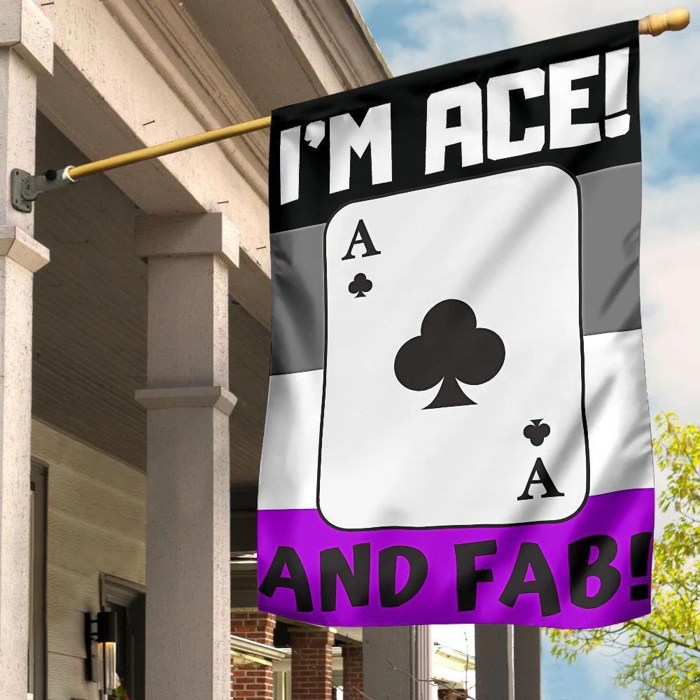 Asexual Flag I'm Ace And Fab International Asexuality Day Ace Flag LGBT Pride Parade