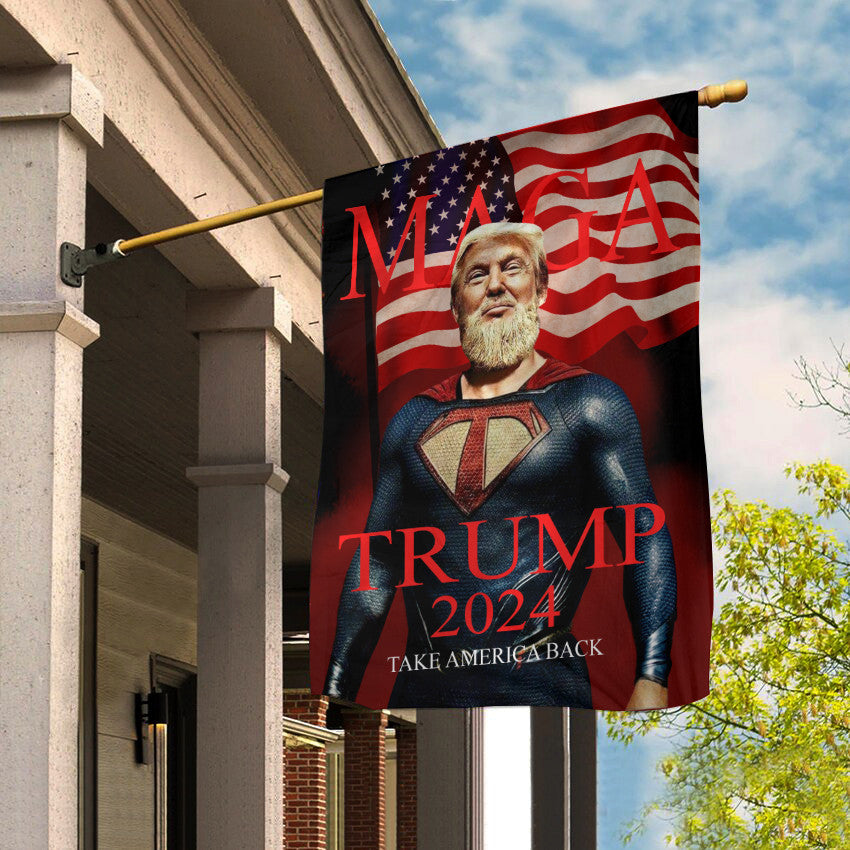 Trump Superman 2024 Flag MAGA Take America Back Support Trump Flags For Sale