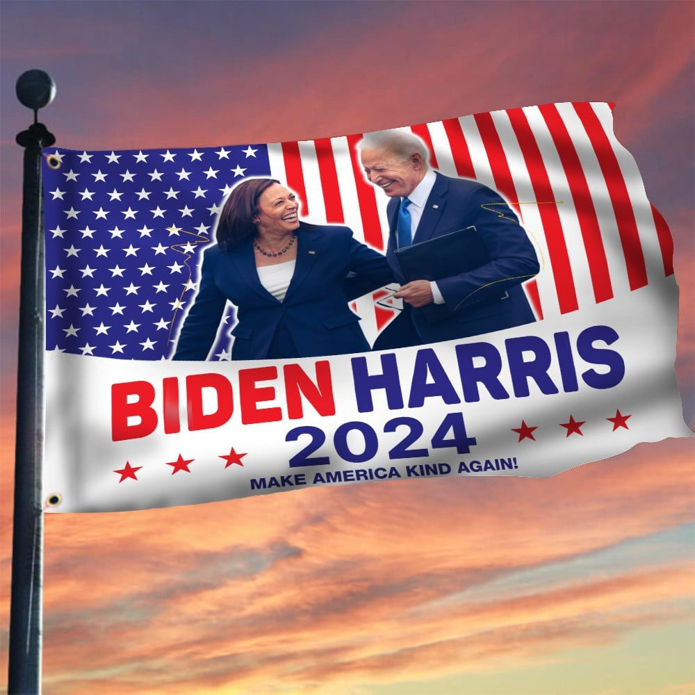 Biden Harris 2024 Make America Kind Again Flag Biden Harris Merch 2024 Presidential Election