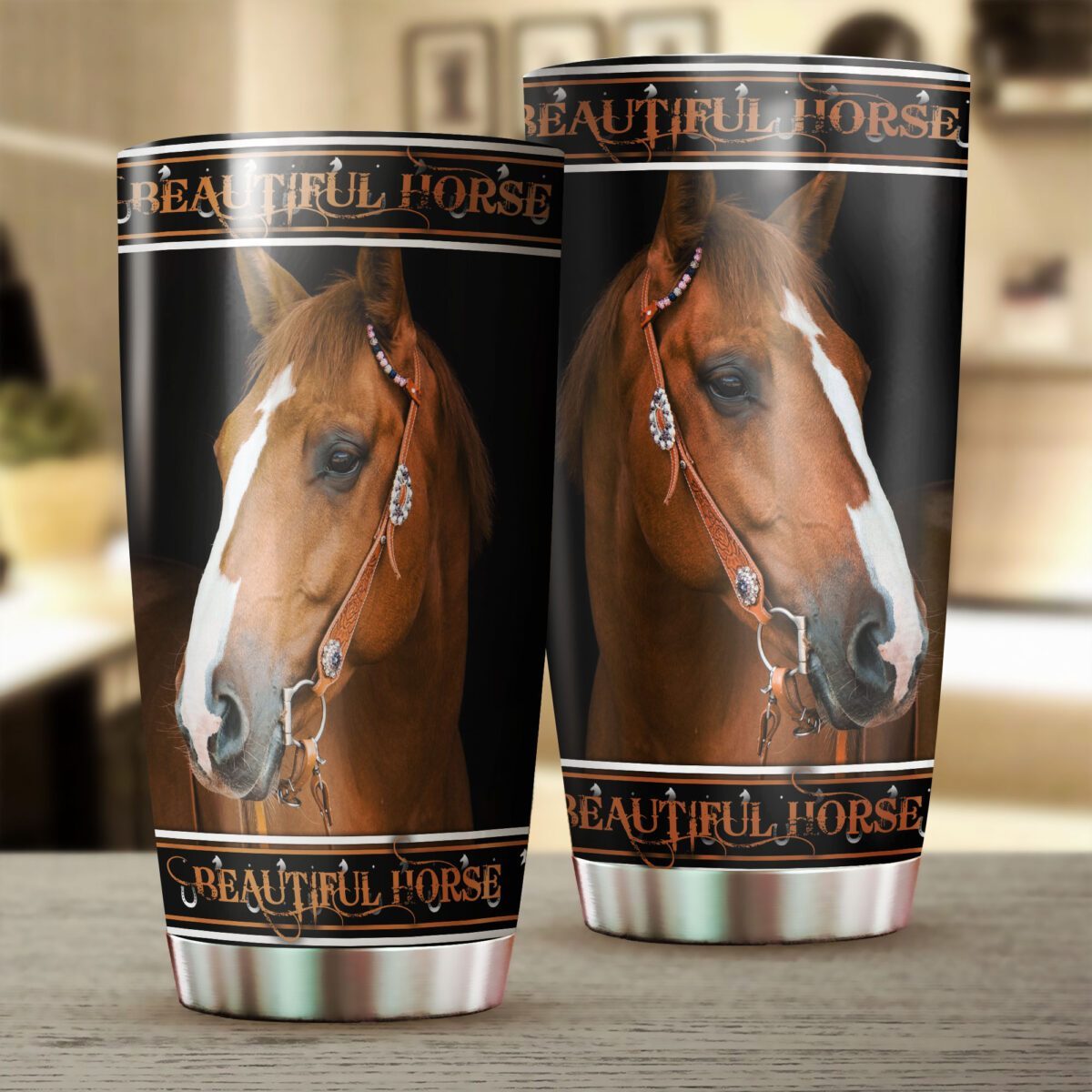 20oz Beautiful Horse Tumbler For Horse Lover