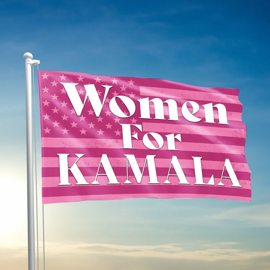 Women For Kamala Flag Harris For President 2024 Election Flag Patriotic Outdoor Decor