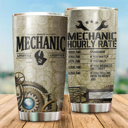 Mechanic Tumbler Mechanic Lifestyle Mechanic Hourly Rate