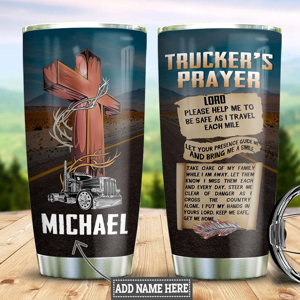 Personalized Trucker Prayer Tumbler Lord Please Help Me