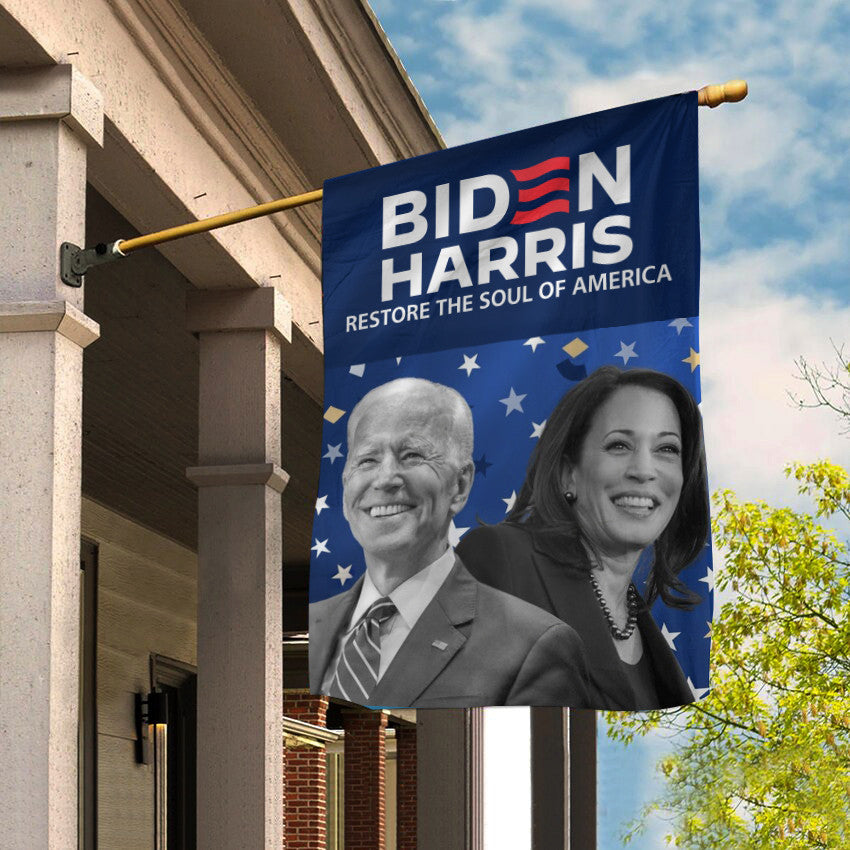 Biden Harris 2024 Restore The Soul Of America Flag Dark Brandon Merch Gifts For Biden Lovers