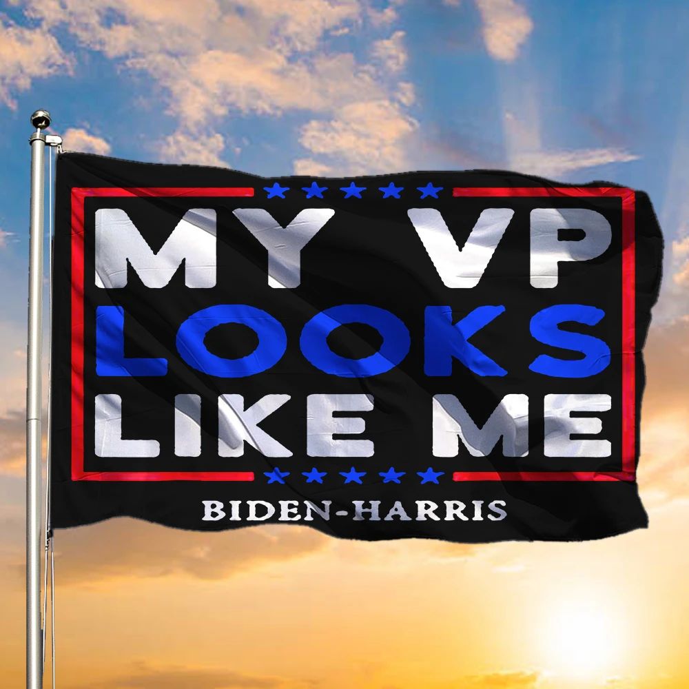 Biden Harris Flag My Vp Looks Like Me Kamala Harris Merch Madam Vice President 2024