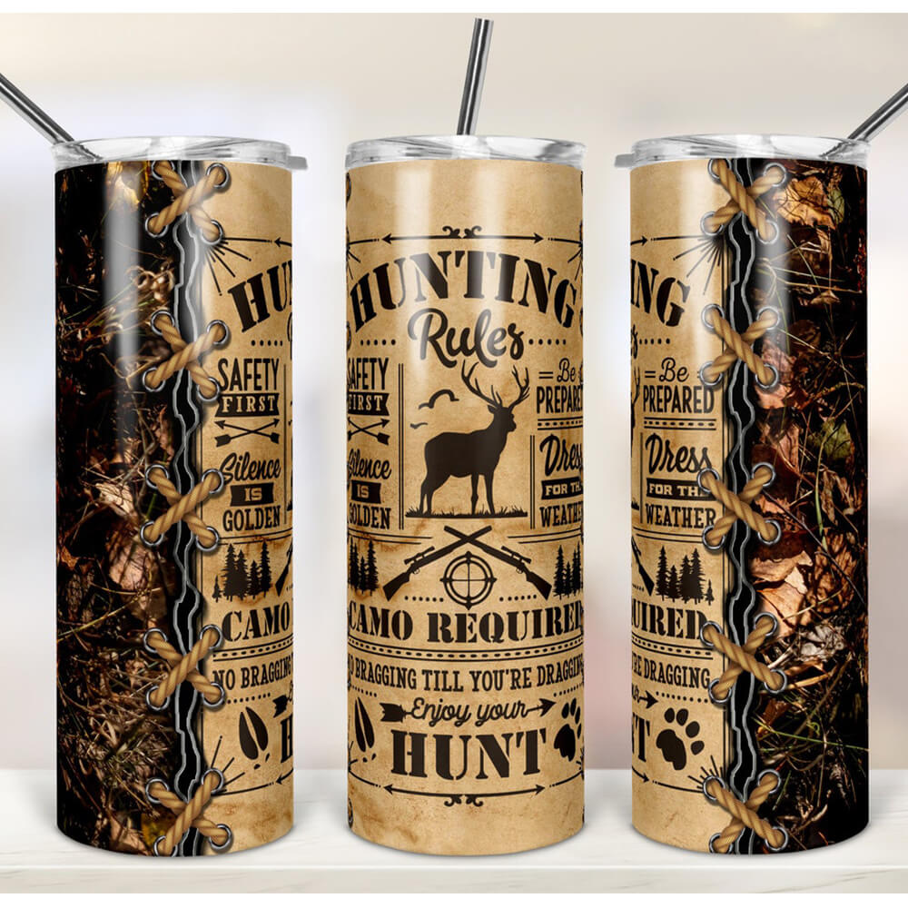 Hunting Rules Skinny Tumbler