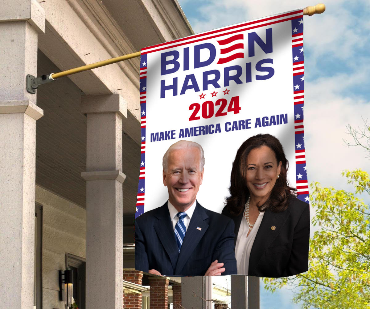 Biden Harris 2024 Make America Care Again Flag Biden Harris Merch 2024 Presidential Election