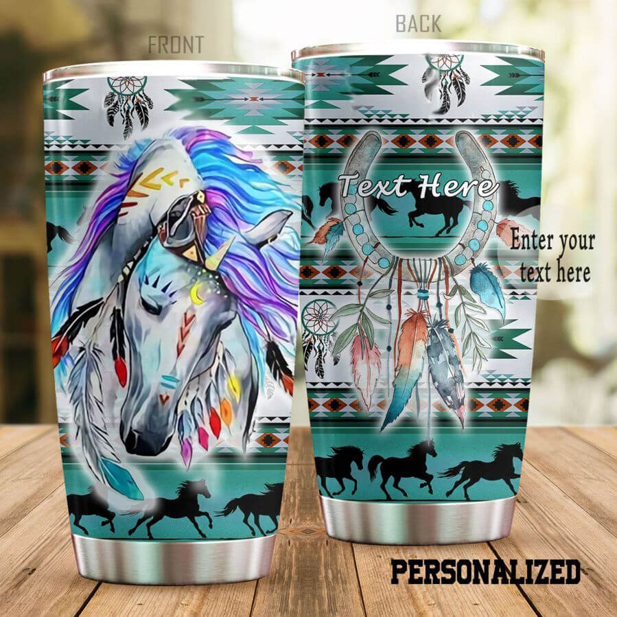 Personalized 20 oz Horse Tumbler Dreamcatcher