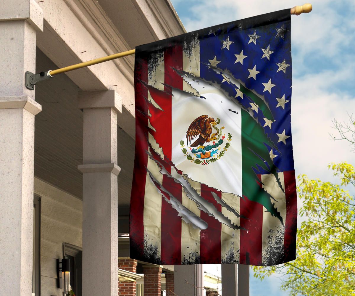 USA Mexico Combination Flag Mexican American Friendship Patriotic Flag