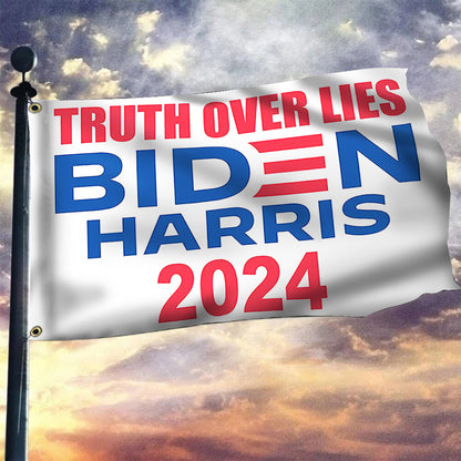 Truth Over Lies Biden Harris 2024 Flag Supporters Biden Harris Political Flag For Democrats