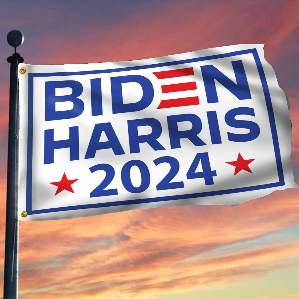 Biden Harris 2024 Flag Support Biden For President Political Flag Anti Trump Home Decor