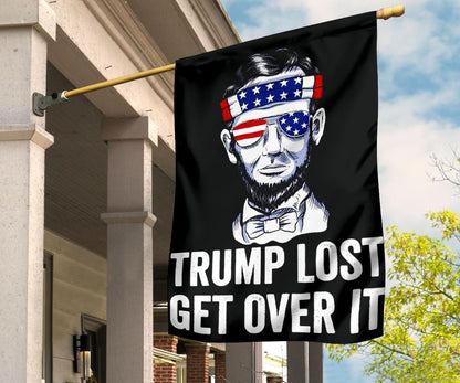 Trump Lost Flag Trump Lost Get Over It Anti Trump Flag Donald Trump Loser Merchandise