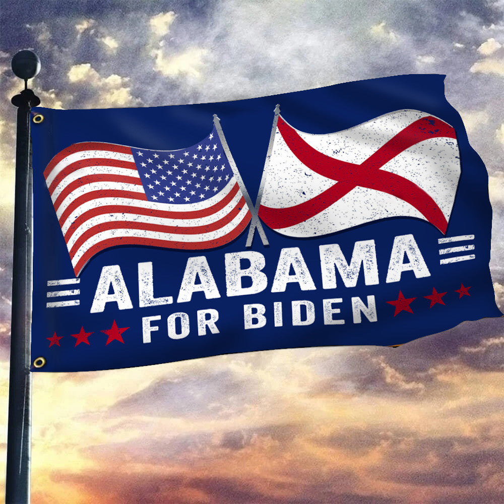 Alabama For Biden Flag Alabama Support For Biden President Campaign Merch 2024 Political