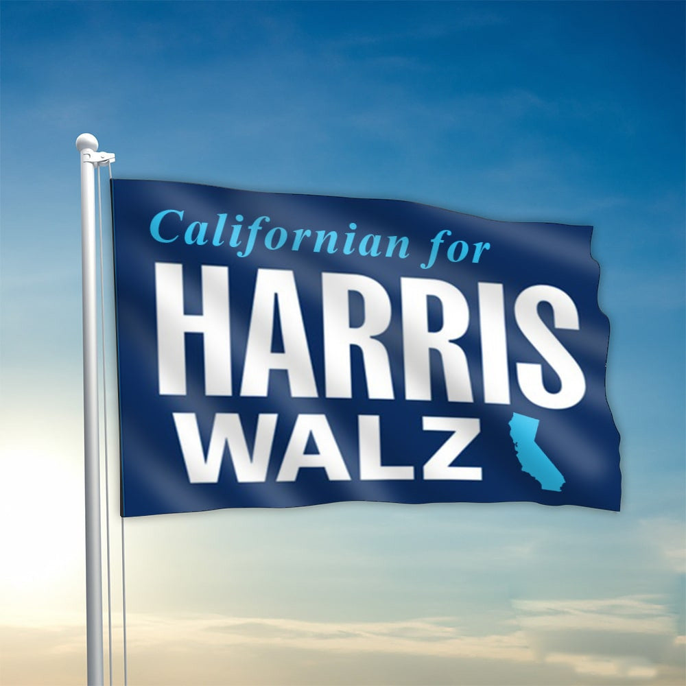 Californian For Harris Walz Flag Support For Harris Walz 2024 Political Flag Decor