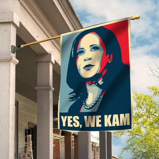 Yes We Kam Kamala Harris Flag Harris For President 2024 Democrat Flag For Supporters