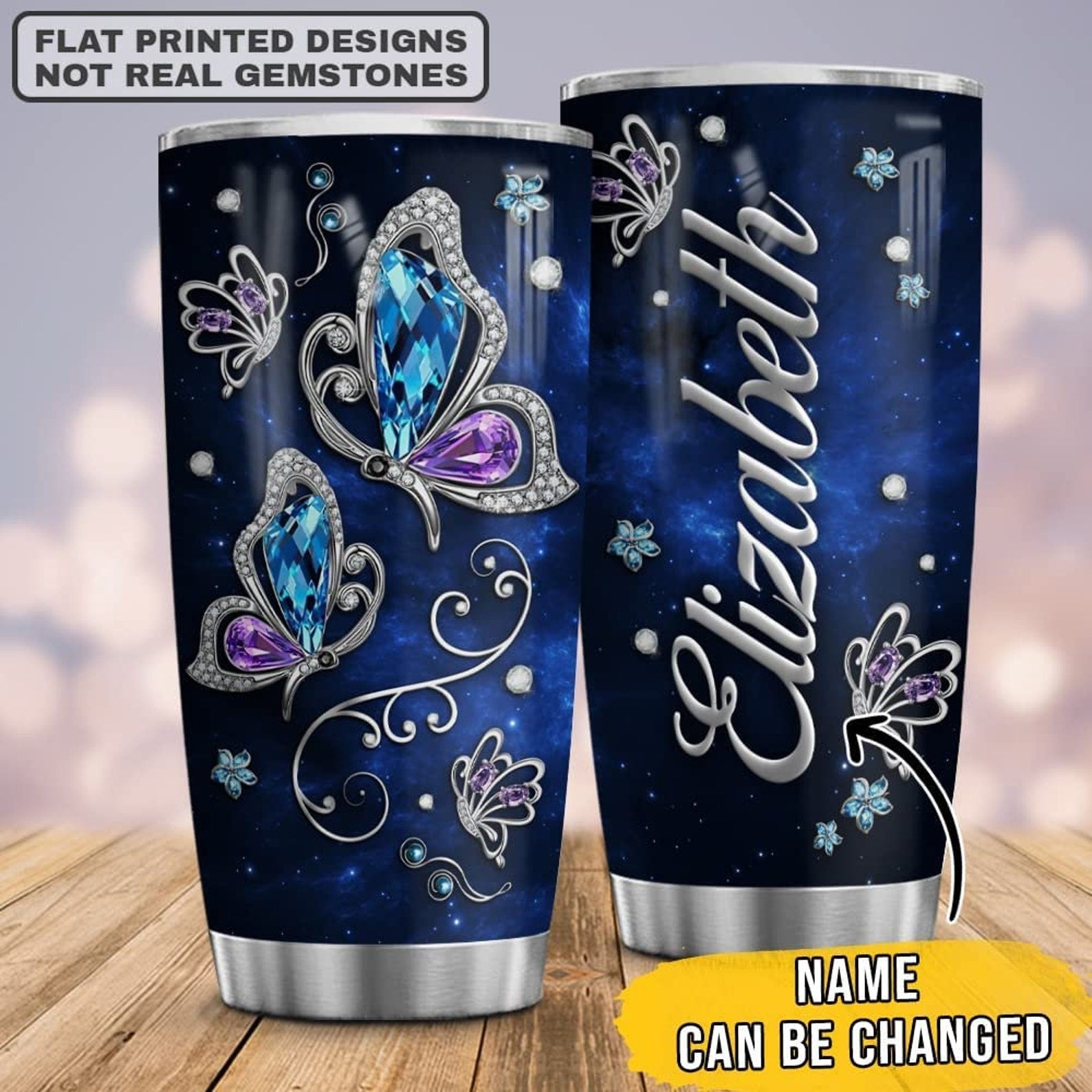 Personalized 20oz Butterfly Tumbler