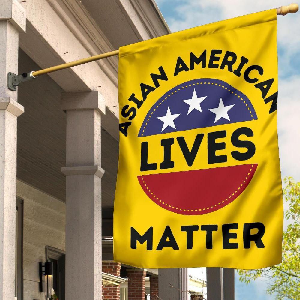 Asian American Lives Matter Flag Asian Lives Matter Stop AAPI Hate Hate Is A Virus Decor