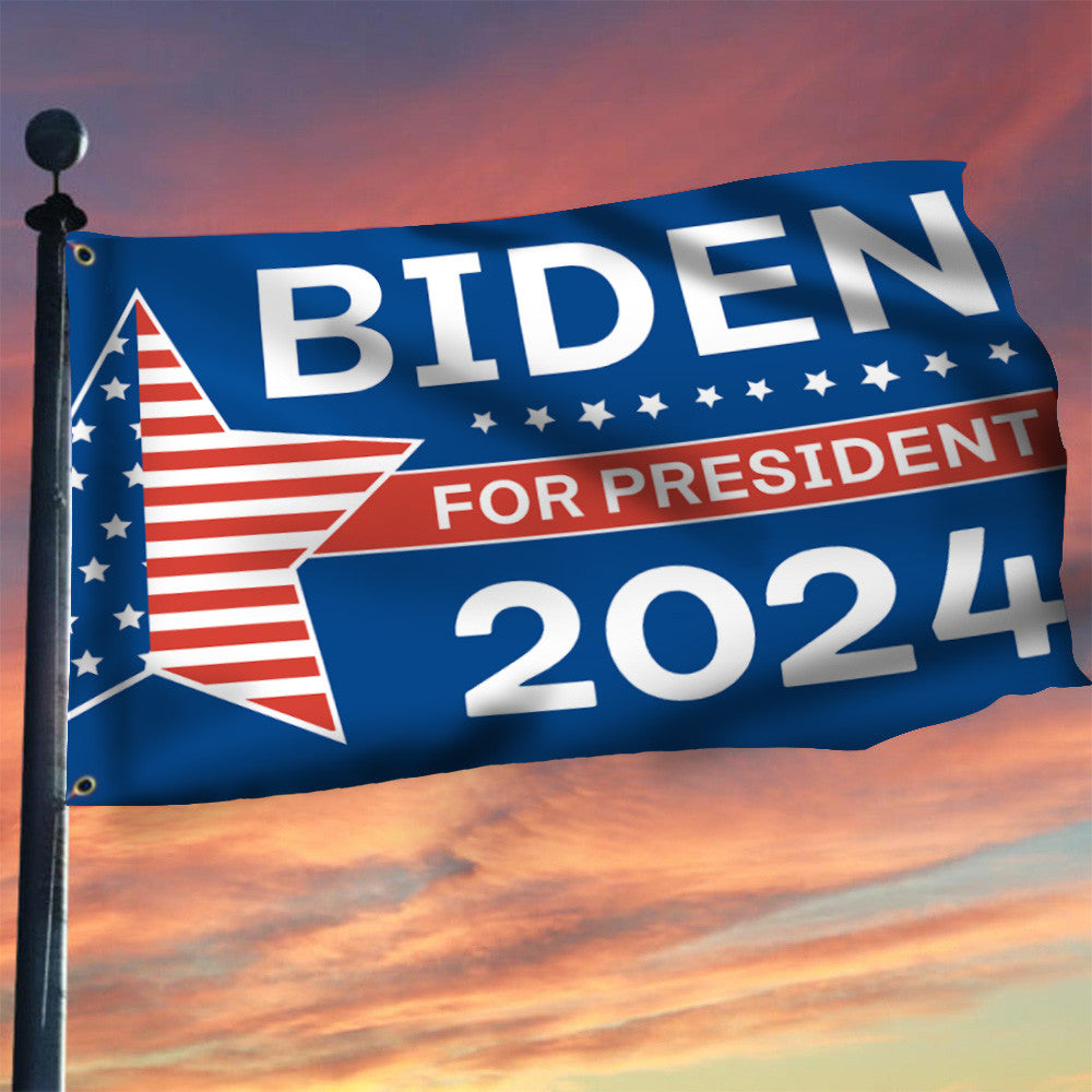 Biden For President 2024 Flag Joe Biden 2024 Flag For Supporters Presidential Election