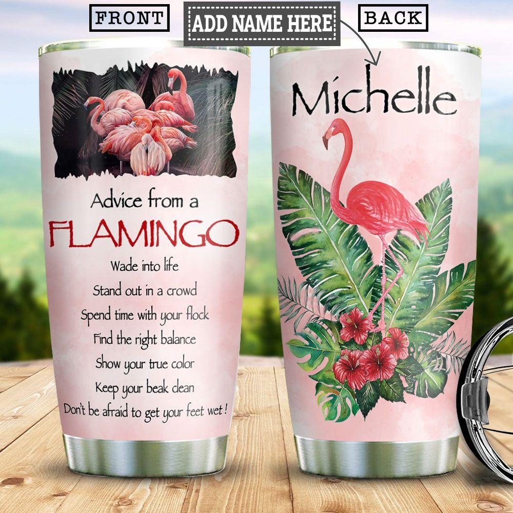 Personalized Flamingo Advice Tumbler Gift For Women