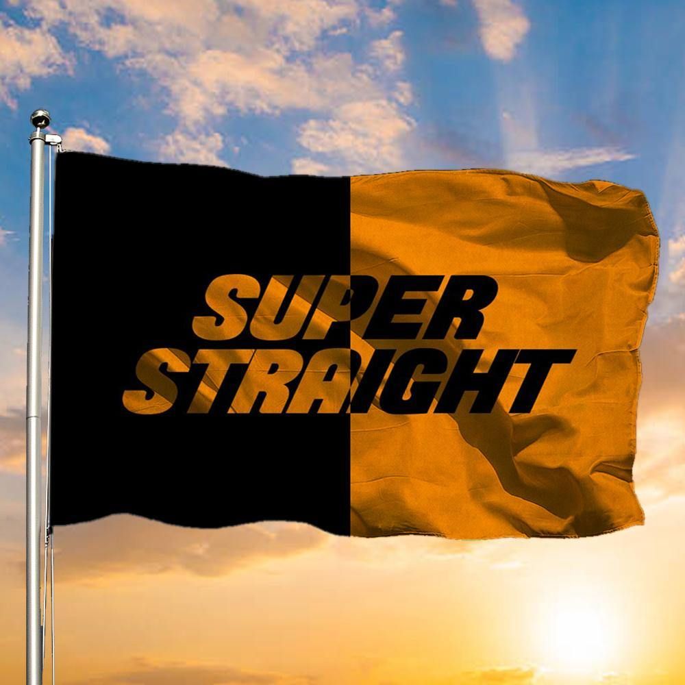 Black Orange Flag Super Straight Movement Flag Indoor Outdoor Decor