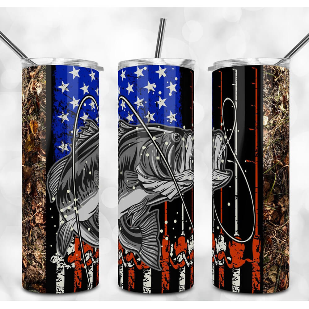 Fishing Skinny Tumbler Gift For Men