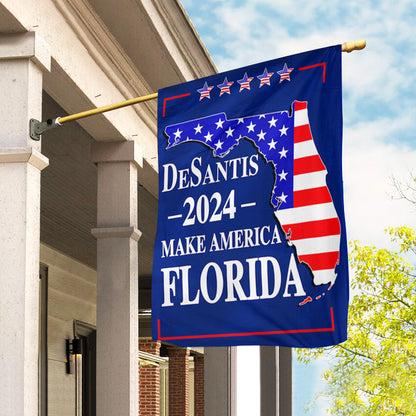 DeSantis 2024 Flag Make America Florida Ron Desantis Campaign Slogan Political Flags