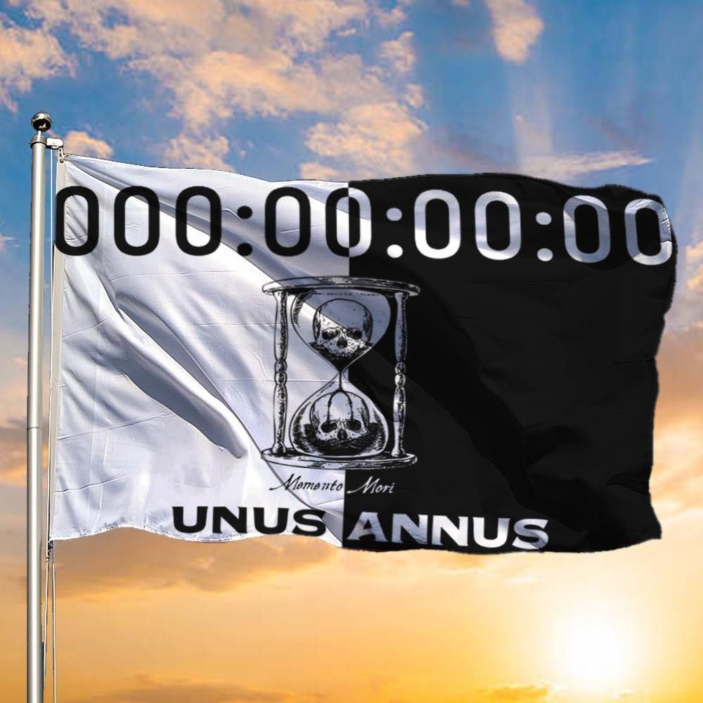 Unus Annus Memento Mori Flag Unus Annus The End Time Flag Front Door Decor Christmas Gift