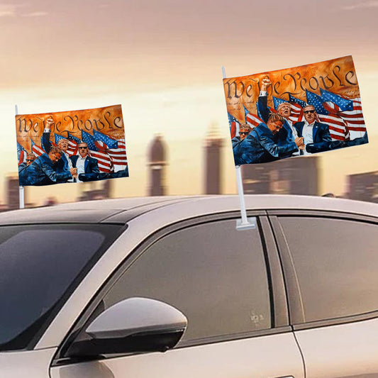 Trump Rally Shooting We The People Car Window Flag Shooter President Trump Flag