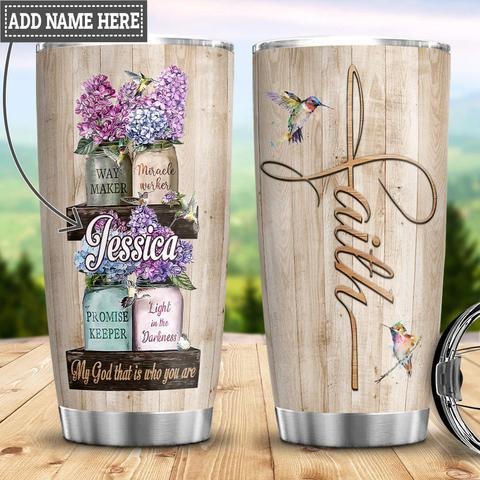 Personalized Hummingbird Tumbler Faith Way Maker