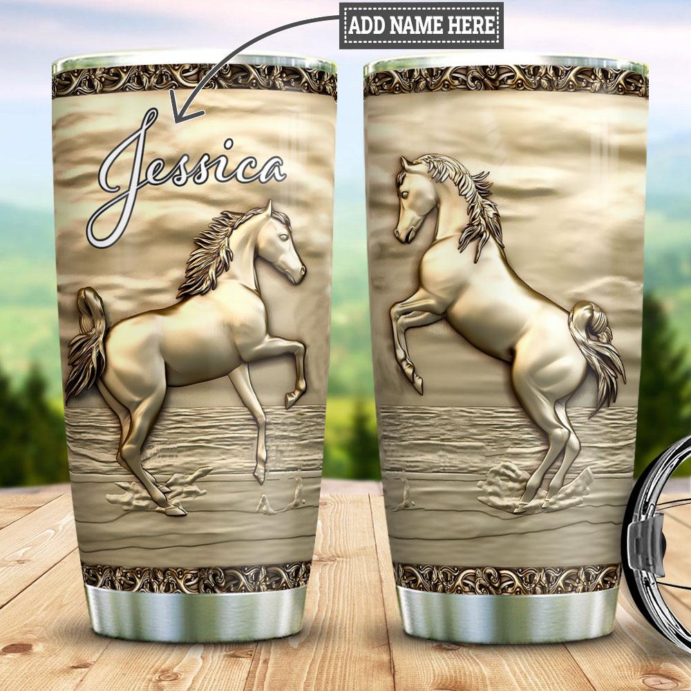 Personalized 20oz Horse Bronze Tumbler