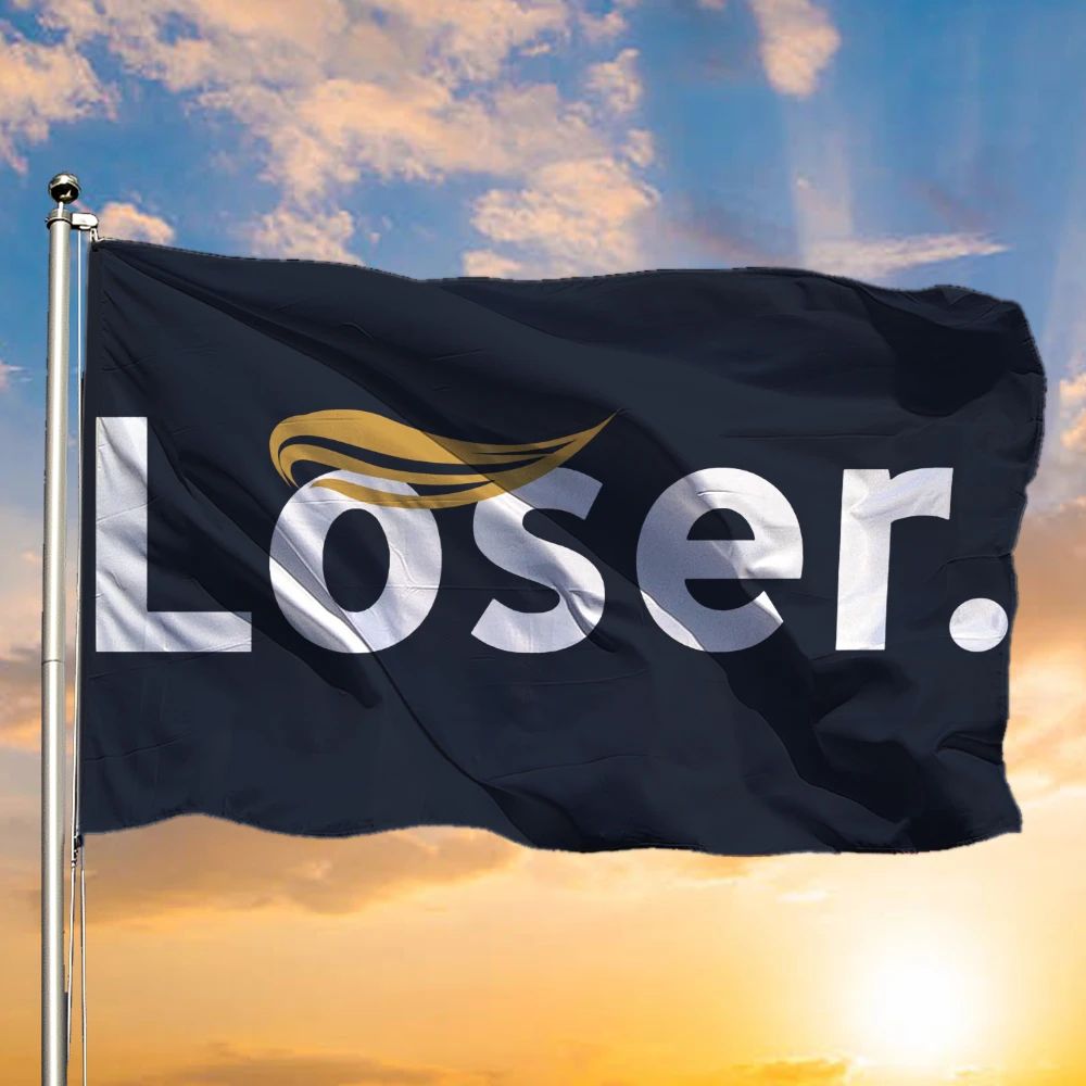 Trump Loser Flag Trump Lost Get Over It Flag Anti Trump Outdoor Decorations