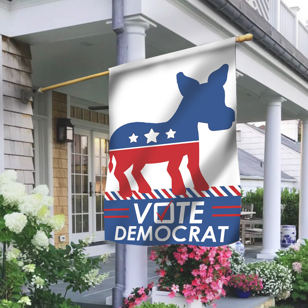 Vote Democrat Flag Presidential Election Political Vote Blue For Democrats Banner