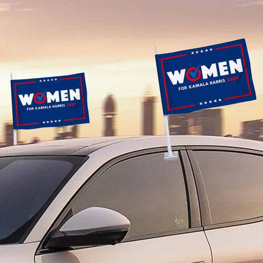 Women For Kamala Harris Car Flag Yes We Kam Flag Gift For Kamala Supporters