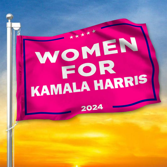 Women For Kamala Harris 2024 Flag Harris For President Flag Patriotic Merch