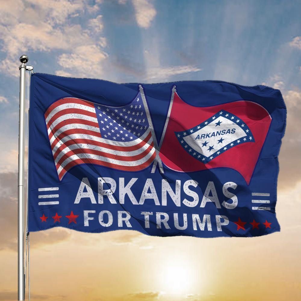 American Arkansas Flags Support for President