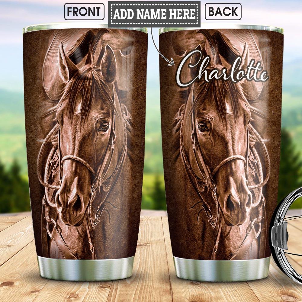 Personalized 20oz Horse Tumbler Gift For Horse Lovers