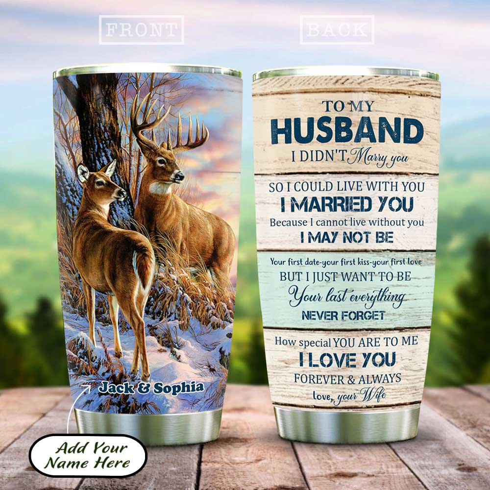 Personalized To My Husband Tumbler From Wife I Married You