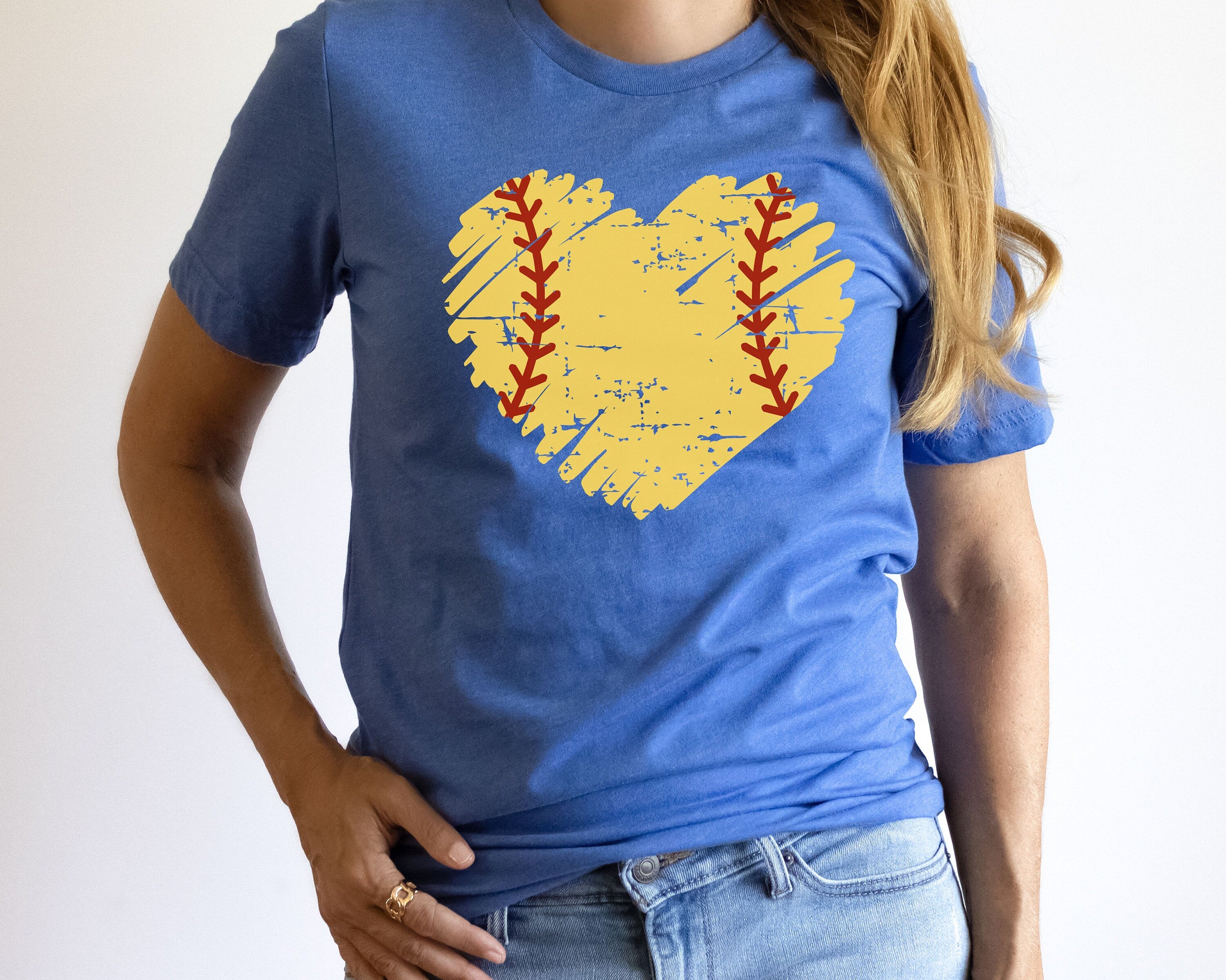 Personalized Softball Mom Shirt, Softball Fan Shirt, Cute Softball Heart Shirt, Custom Softball Team Shirt 2M