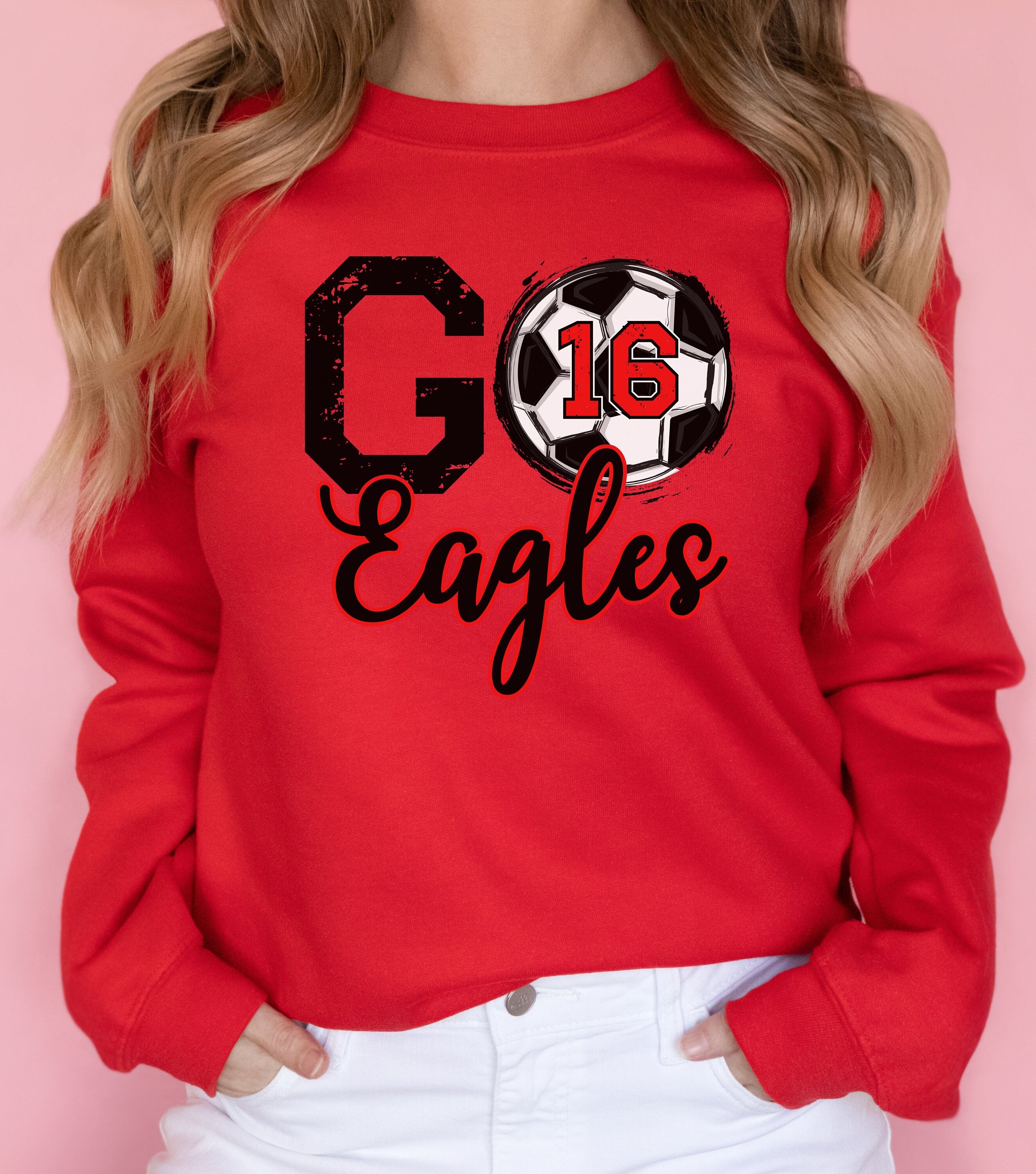 Personalized Soccer Mom Crewneck, Soccer Pullover, Soccer Number Shirt, Soccer Gameday Sweatshirt