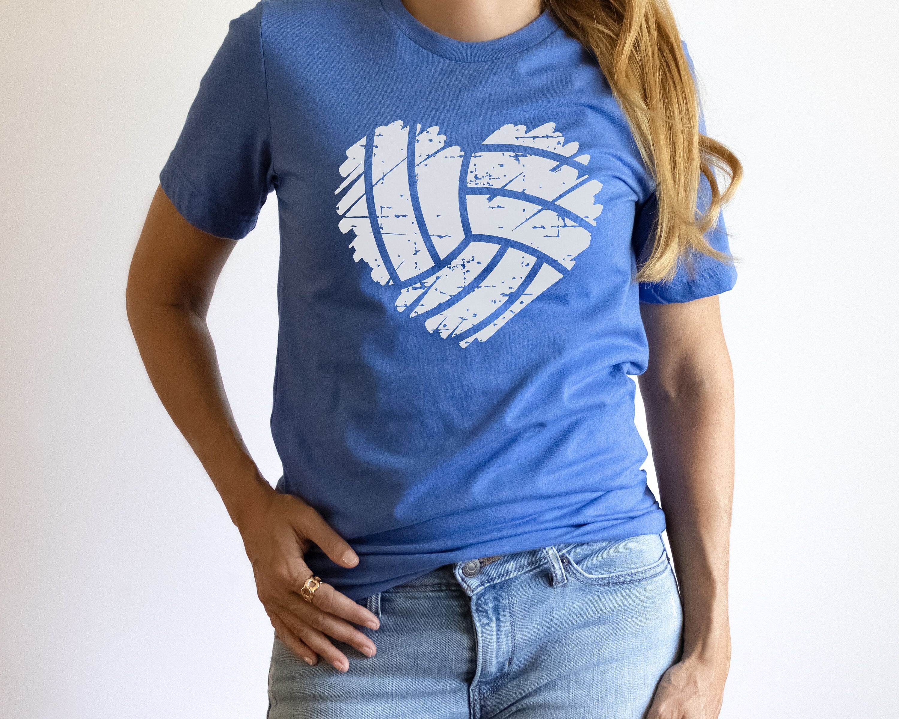 Custom Volleyball Number Shirt, Personalized Volleyball Mom Shirt, Volleyball Team Shirt, Cute Volleyball Heart Shirt, Volleyball Team 2M