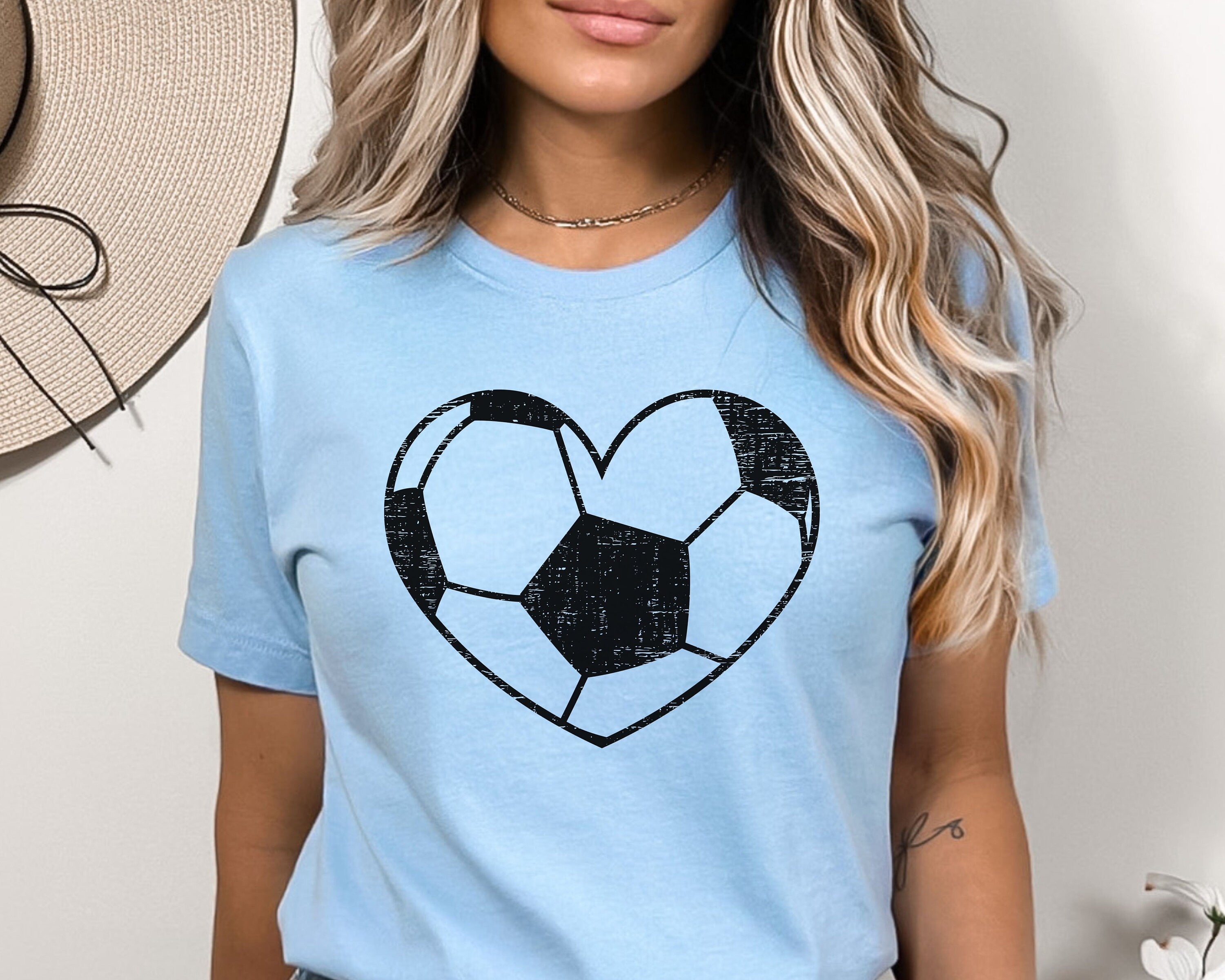 Custom Soccer Number Shirt, Personalized Soccer Mom Shirt, Soccer Fan Shirt, Cute Soccer Heart Shirt 2M