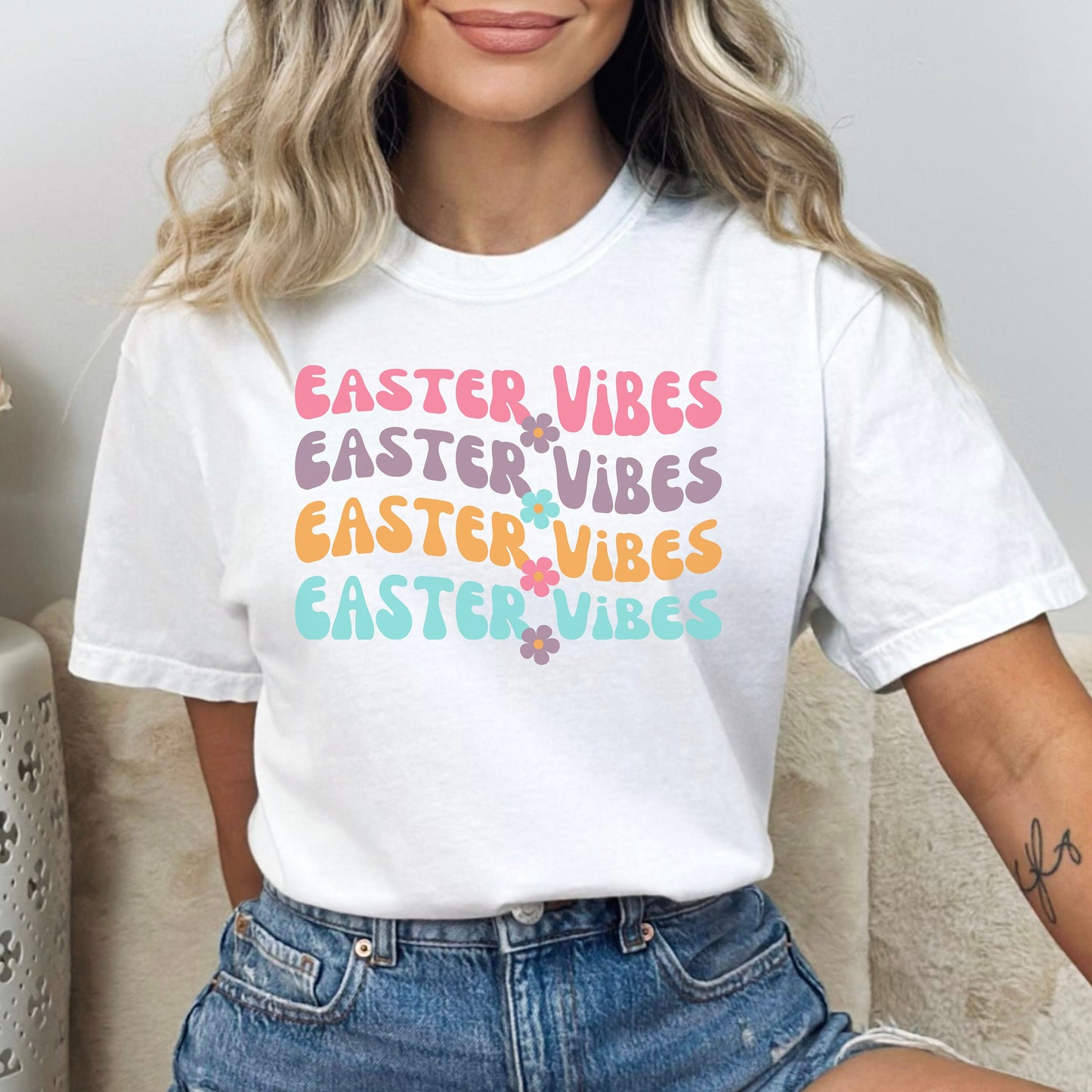 Easter Vibes Shirt, Retro easter vibes shirt, easter shirt, vintage easter shirt, easter shirt women