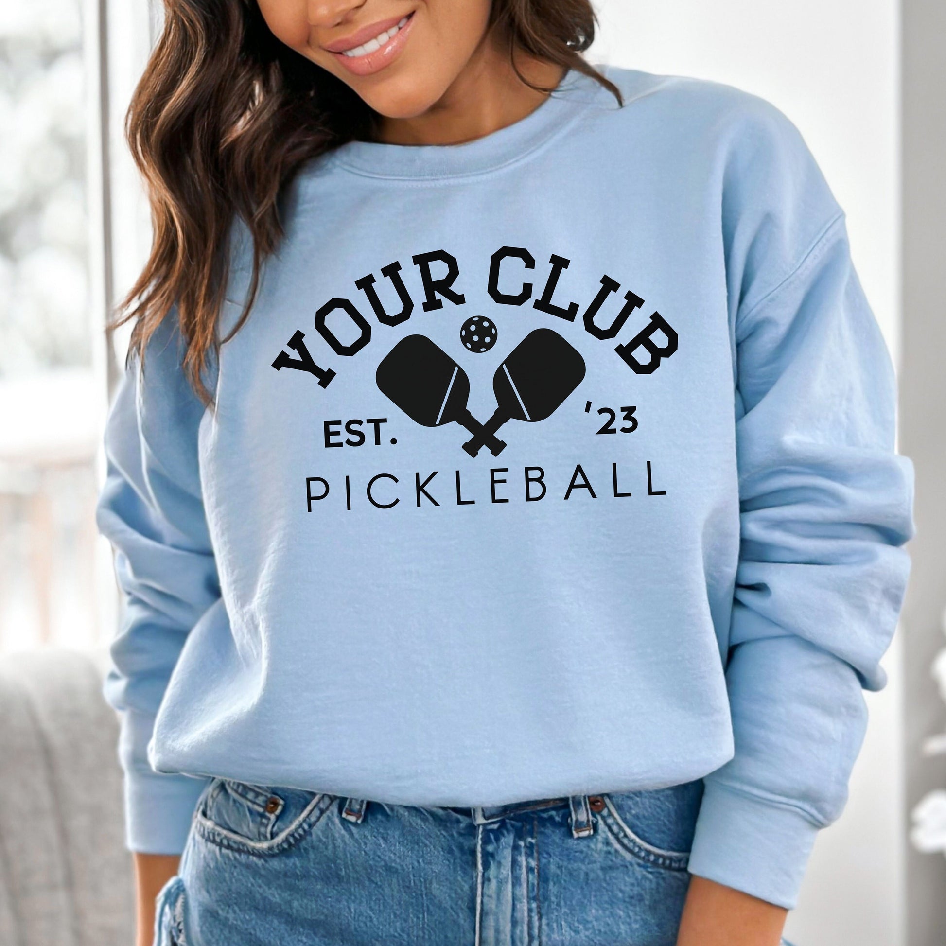 Personalized pickleball club sweatshirt, pickleball team sweat shirt, pickleball gift, pickleball sweatshirts