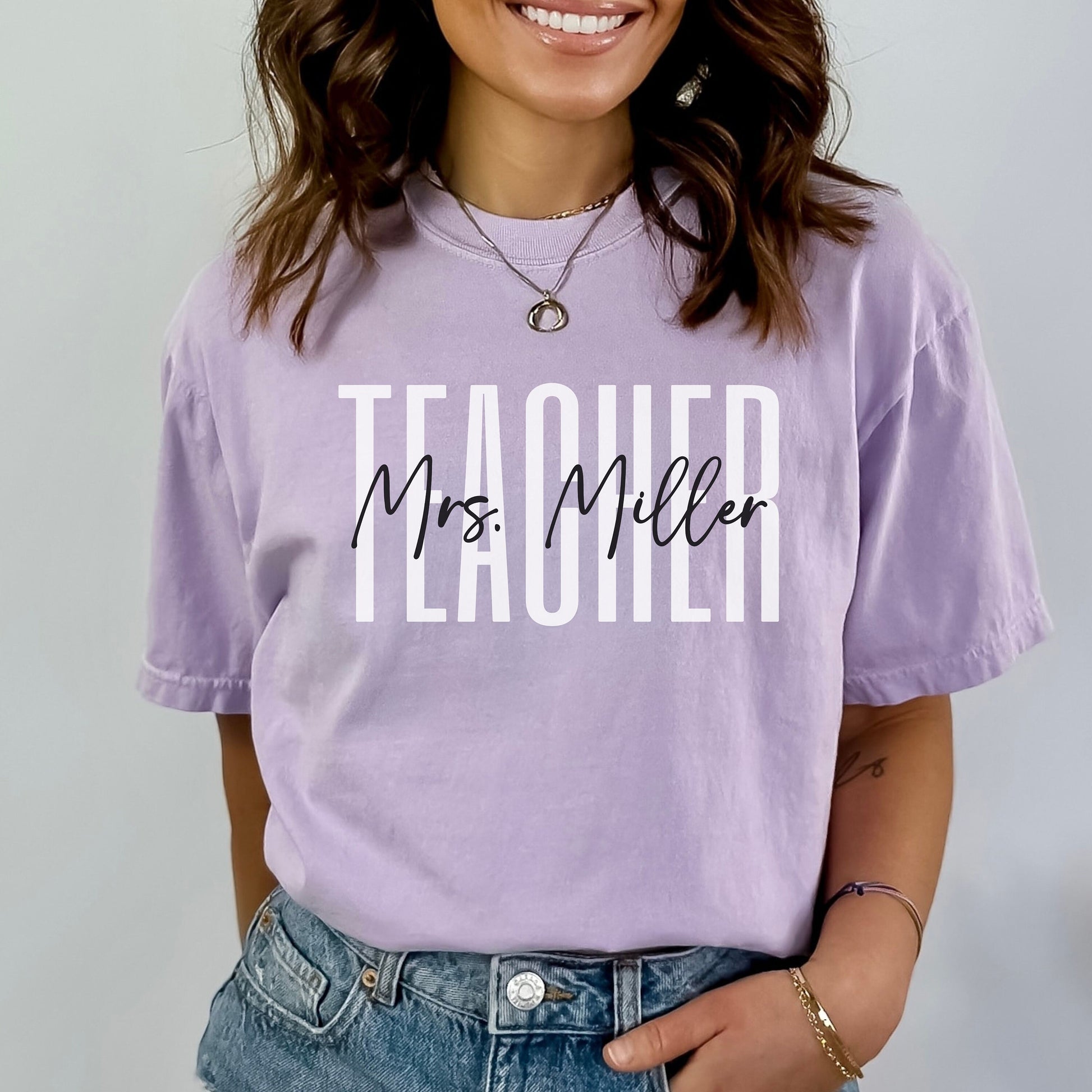 Comfort Colors Teacher Tee, Personalized Teacher Gift, Teacher Appreciation, Back to School, New Teacher Gift