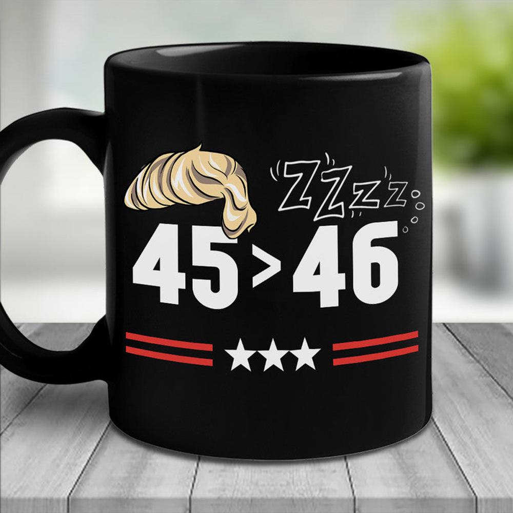 Funny Trump 2024 - 45  46 Black Mug