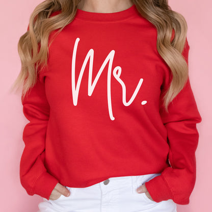 Custom Mr and Mrs Sweatshirts, Matching Bride and Groom Sweatshirt, Mrs Last Name Sweatshirt, Bride and Groom Personalized Sweatshirt 2M