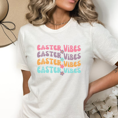 Easter Vibes Shirt, Retro easter vibes shirt, easter shirt, vintage easter shirt, easter shirt women, cute easter shirt